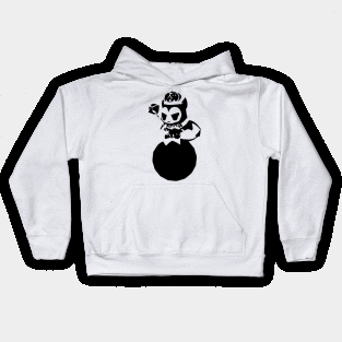 Brownie Magician minimal silhouette white Kids Hoodie